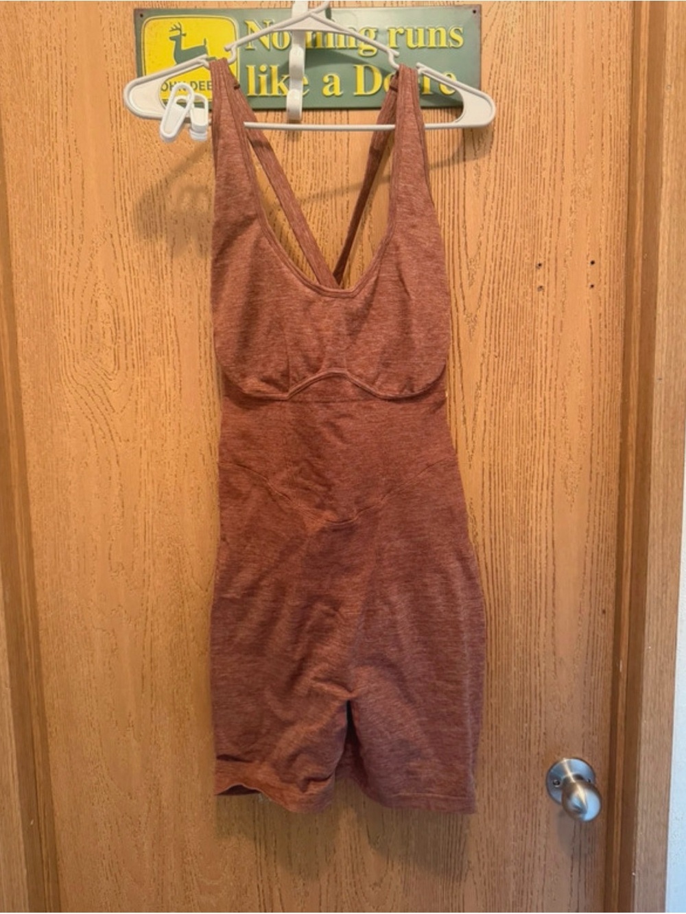 Brown populish body suit